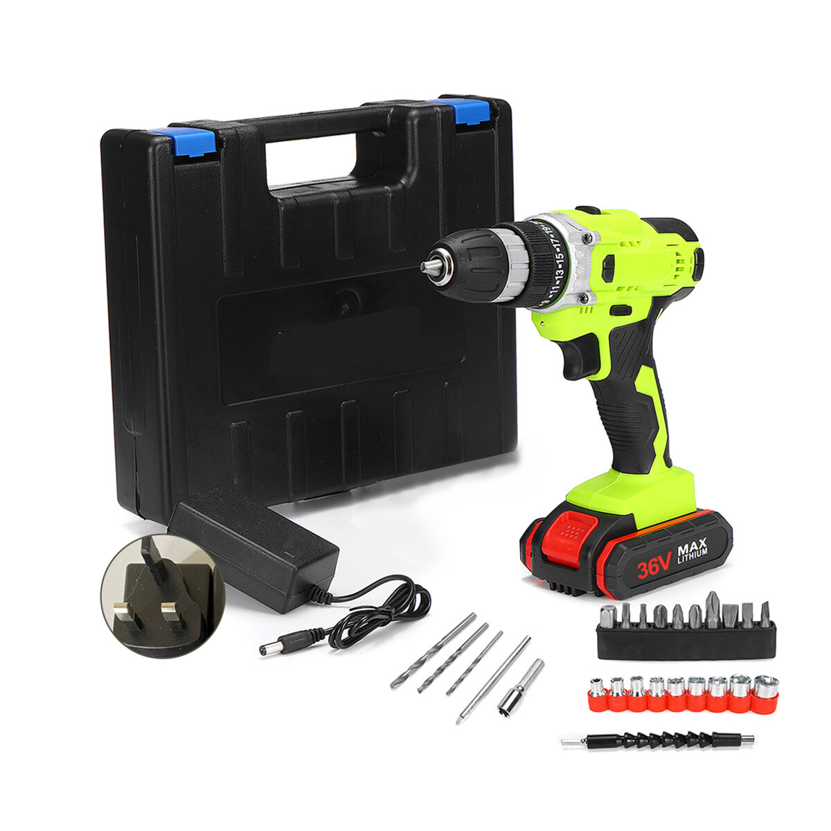 Image of 3/8-Inch UK Plug Multifunctional Cordless Drill Chuck Impact Drilling Tool Electric Drill