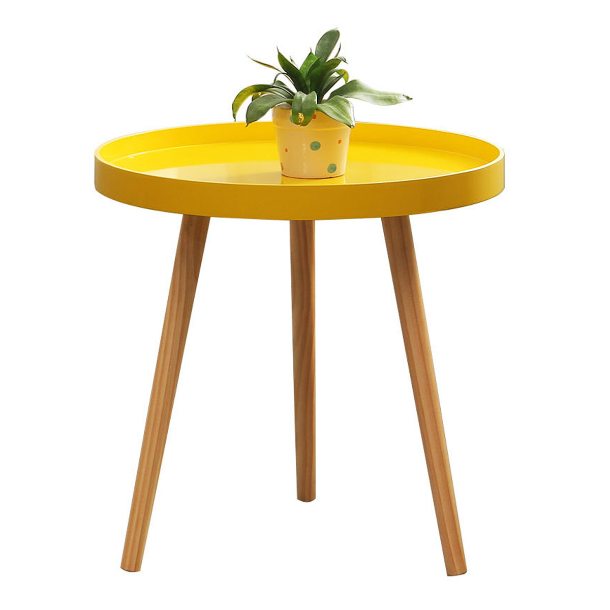 Image of 38/50cm Round Side Table Tray Small End Table Coffee Tea Table Indoor Outdoor Storage Table for Home Office