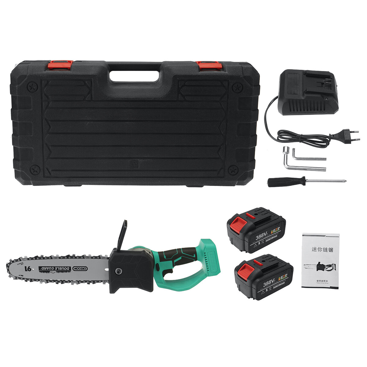 Image of 388VF Electric Cordless Saw Chain Saw Woodworking W/ Battery Kit