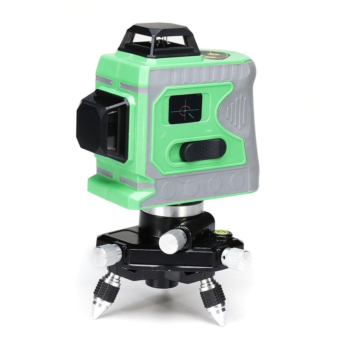 Image of 3D 12Line Green Laser Level Self Leveling 360° Rotary Cross Outdoor Measure Tool