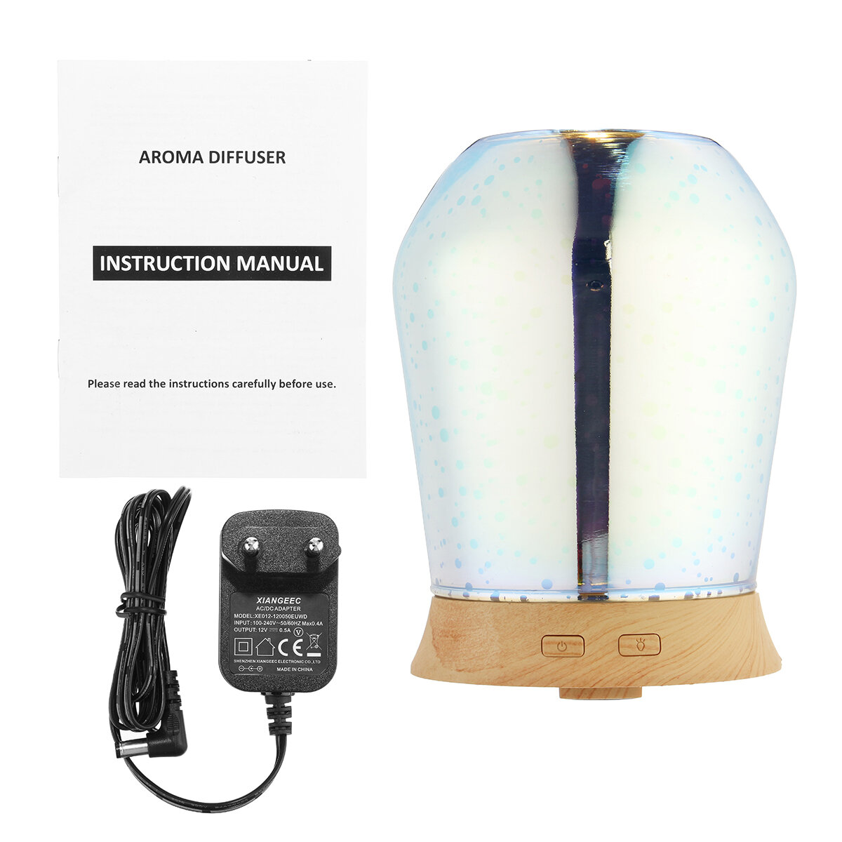 Image of 3D LED Ultrasonic Diffuser Humidifier Aromatherapy Essential Oil Diffuser Mist Humidifier
