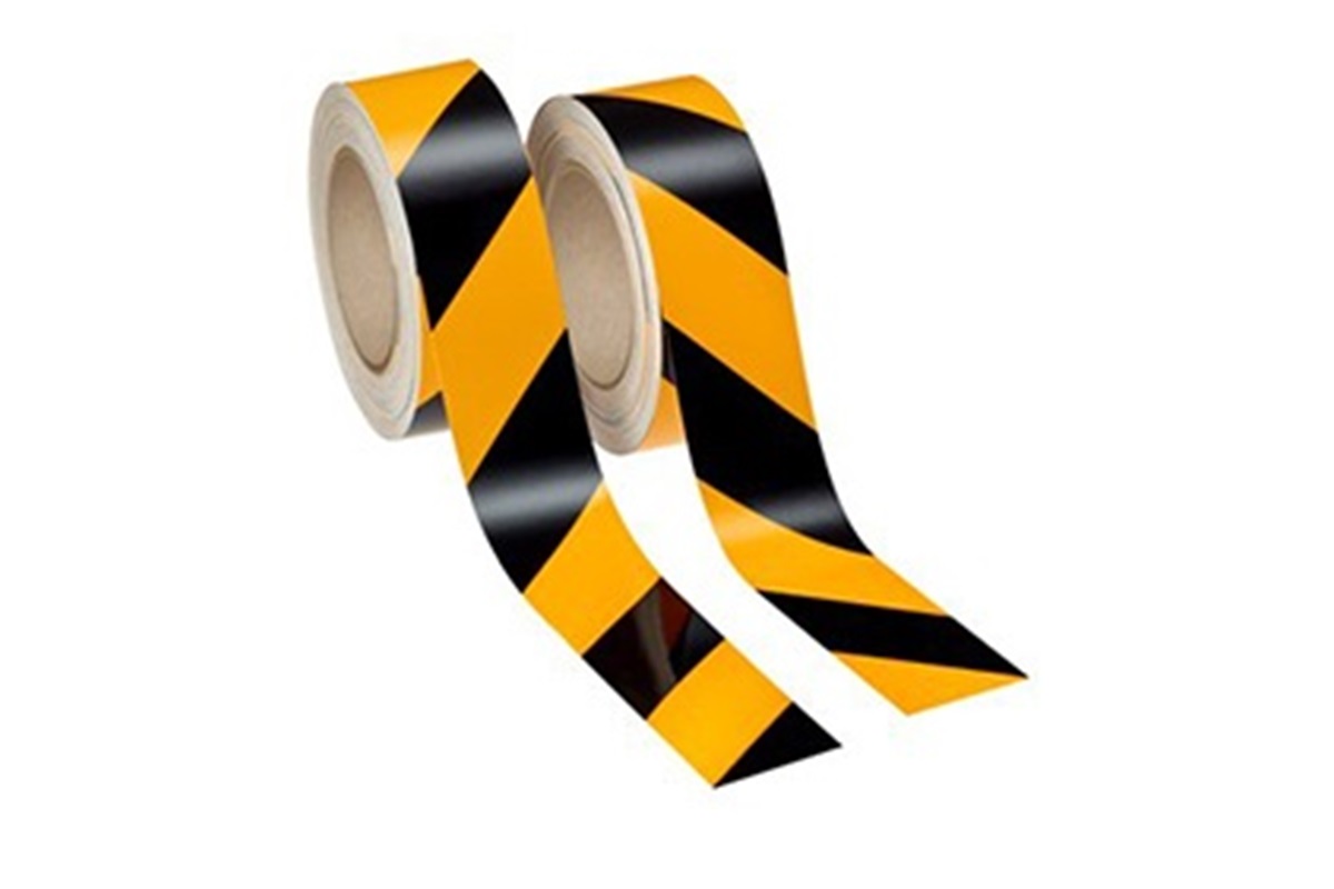 Image of 3M 13058 AP Výstražná páska černo-žluté šrafování levé 25 m + pravé 25 m šíře 50 mm SK ID 340663