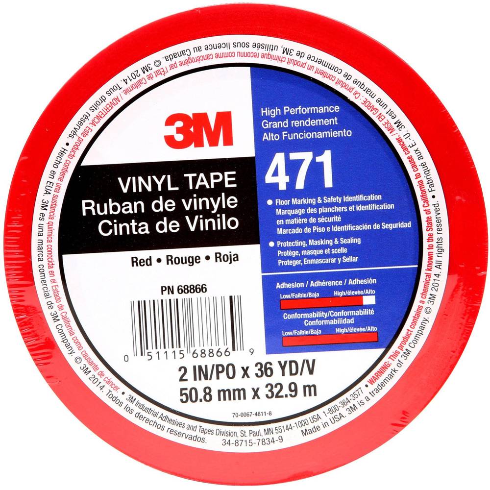 Image of 3M 471R50IW PVC tape Red (L x W) 33 m x 50 mm 1 pc(s)