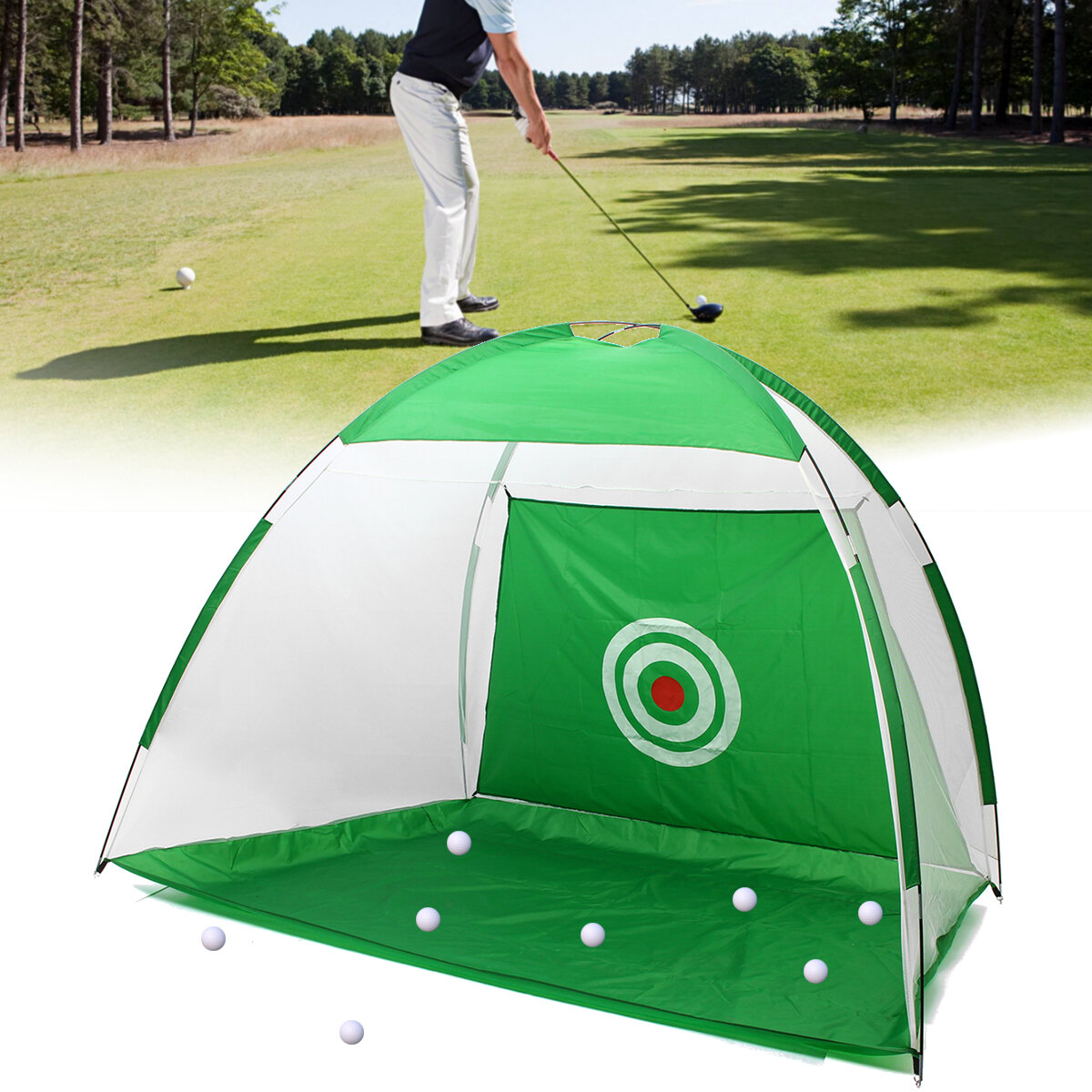 Image of 3M Golf Training Net Portable Foldable Practice Golf Chipping Net Hitting Cage Trainer Indoor Outdoor Garden Grassland T