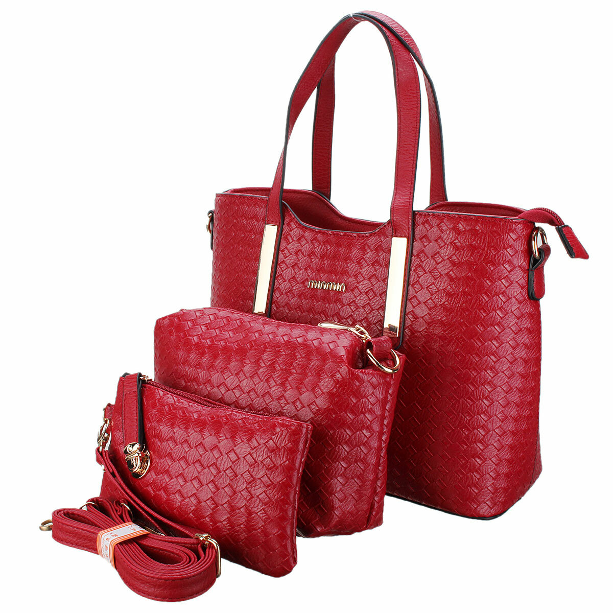 Image of 3PCS/SET Women Leather Satchel Handbag Shoulder Messenger Crossbody Bag