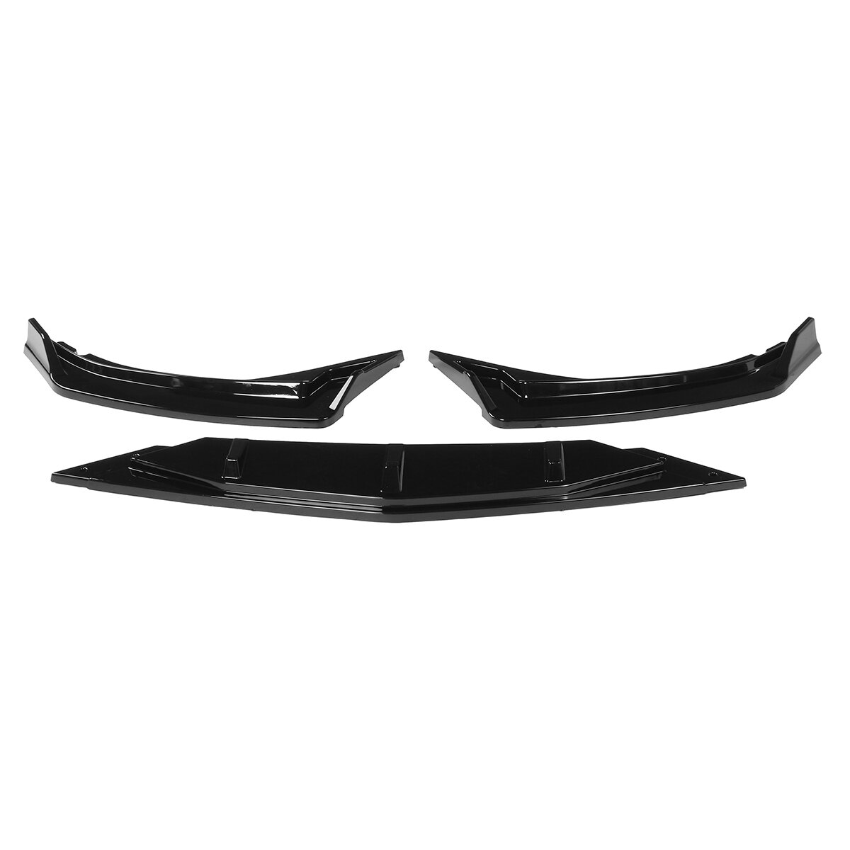 Image of 3Pcs Gloss Black Car Front Bumper Splitter Lip Diffuser Body Kit Spoiler Guard Protection For VW For Jetta MK7 2019-2021