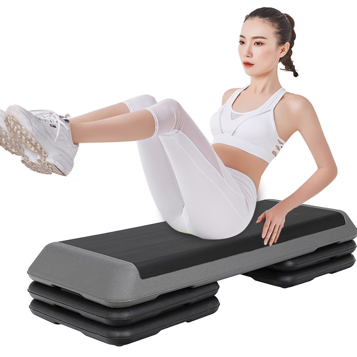 Image of 4 Risers 110CM Aerobic Exercise Step Stepper Workout Cardio Fitness Bench