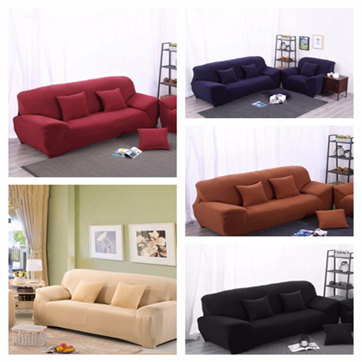 Image of 4 Seat Sofa Cover Slipcover Stretch Elastic Couch Furniture Protector Chair Covers