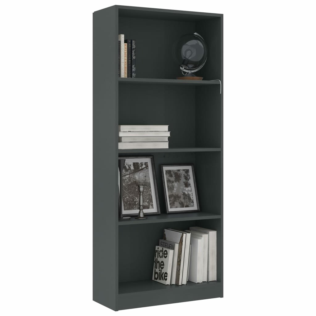 Image of 4-Tier Book Cabinet Gray 236"x94"x559" Chipboard