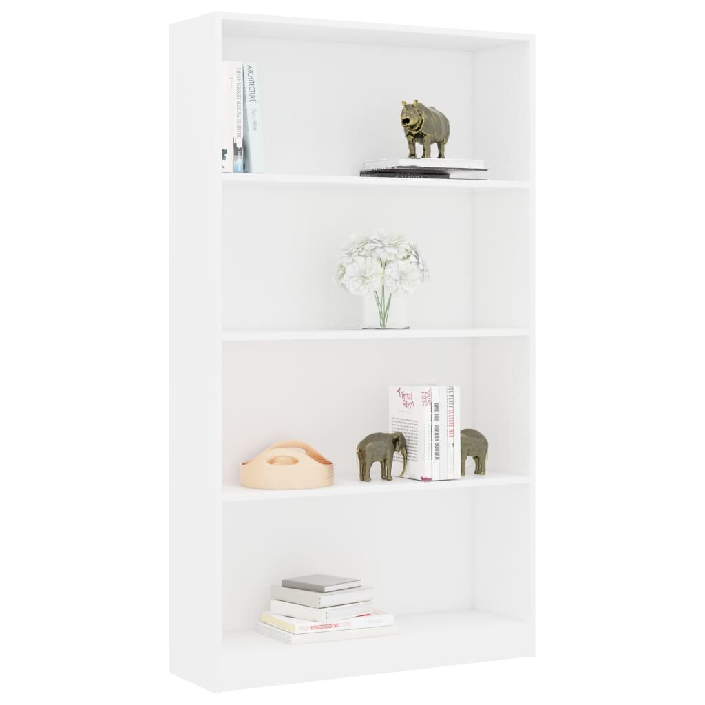 Image of 4-Tier Book Cabinet White 315"x94"x559" Chipboard