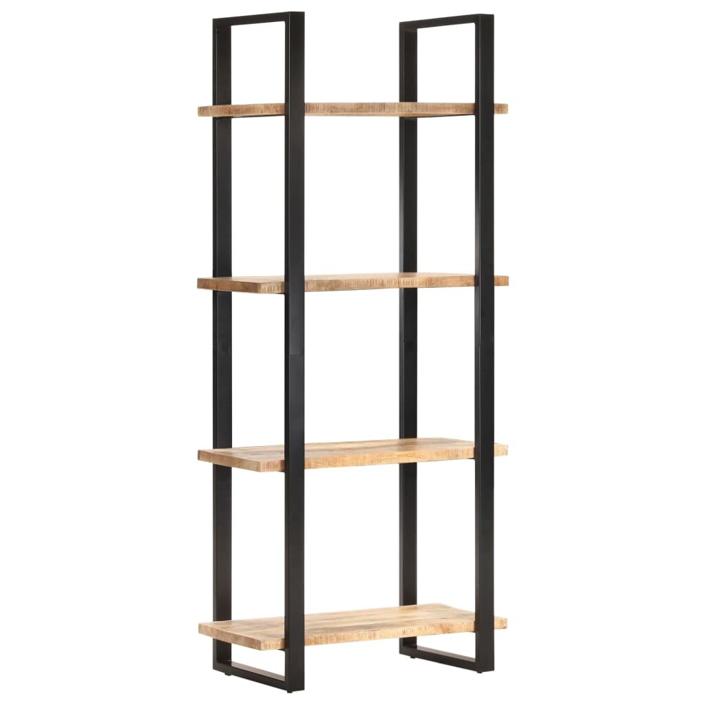 Image of 4-Tier Bookcase 315"x157"x709" Rough Mango Wood