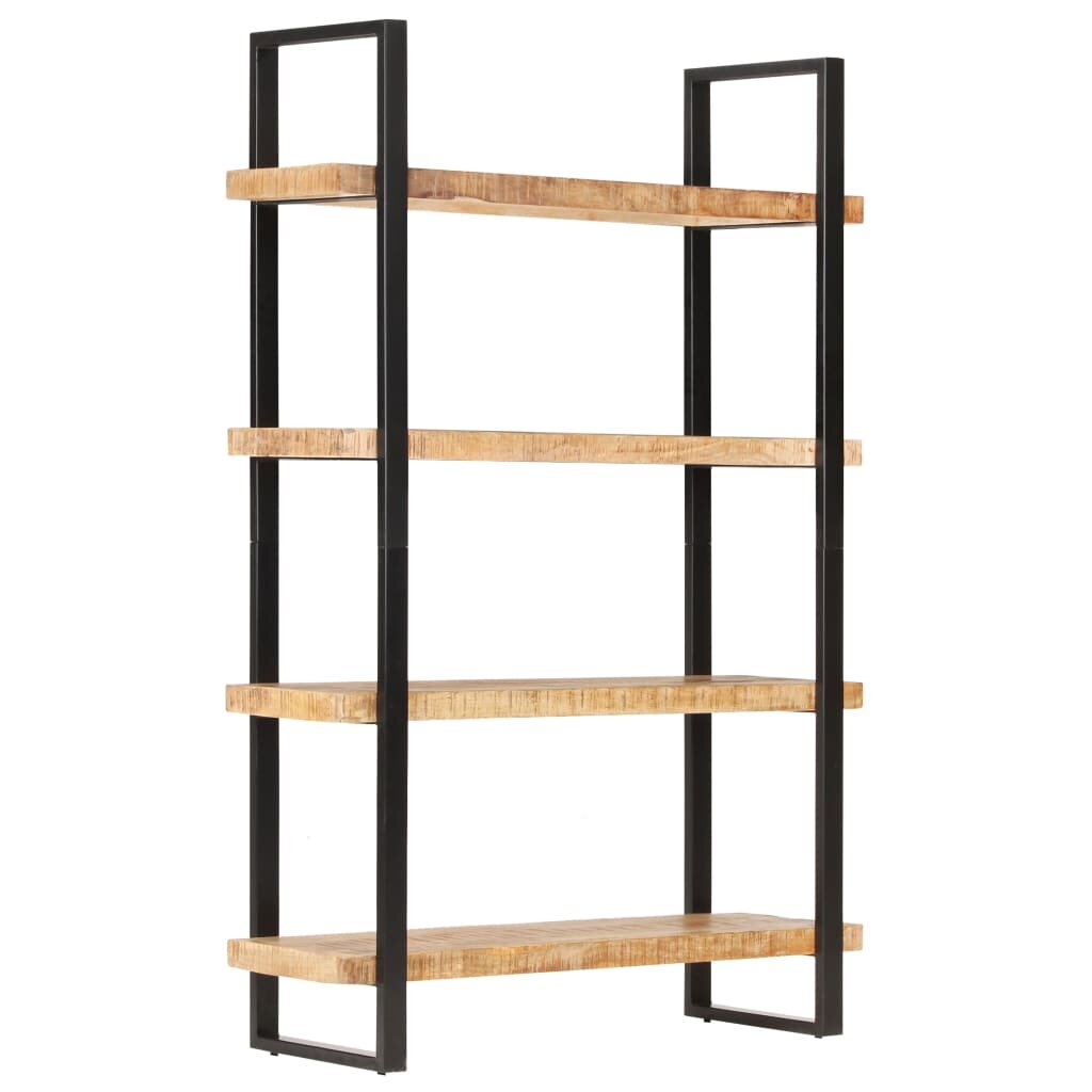 Image of 4-Tier Bookcase 472"x157"x709" Rough Mango Wood