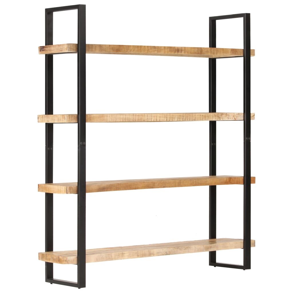 Image of 4-Tier Bookcase 63"x157"x709" Rough Mango Wood