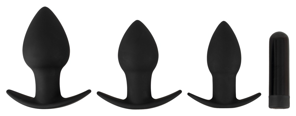 Image of 4-teiliges „Butt plug set“ mit 3 Analplugs + 1 Vibrobullet ID 05563510000