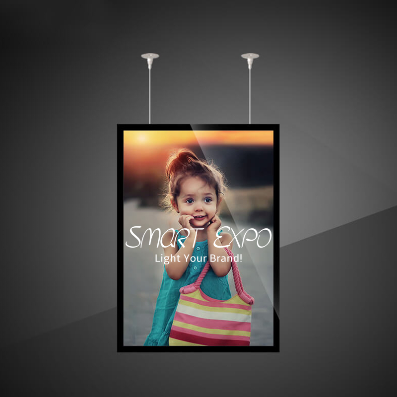 Image of 40*60cm Double Side Hanging Slim Magnetic Light Box Advertising Display Led Poster Frame Signboard for Store Posters Displaying with Hang Se
