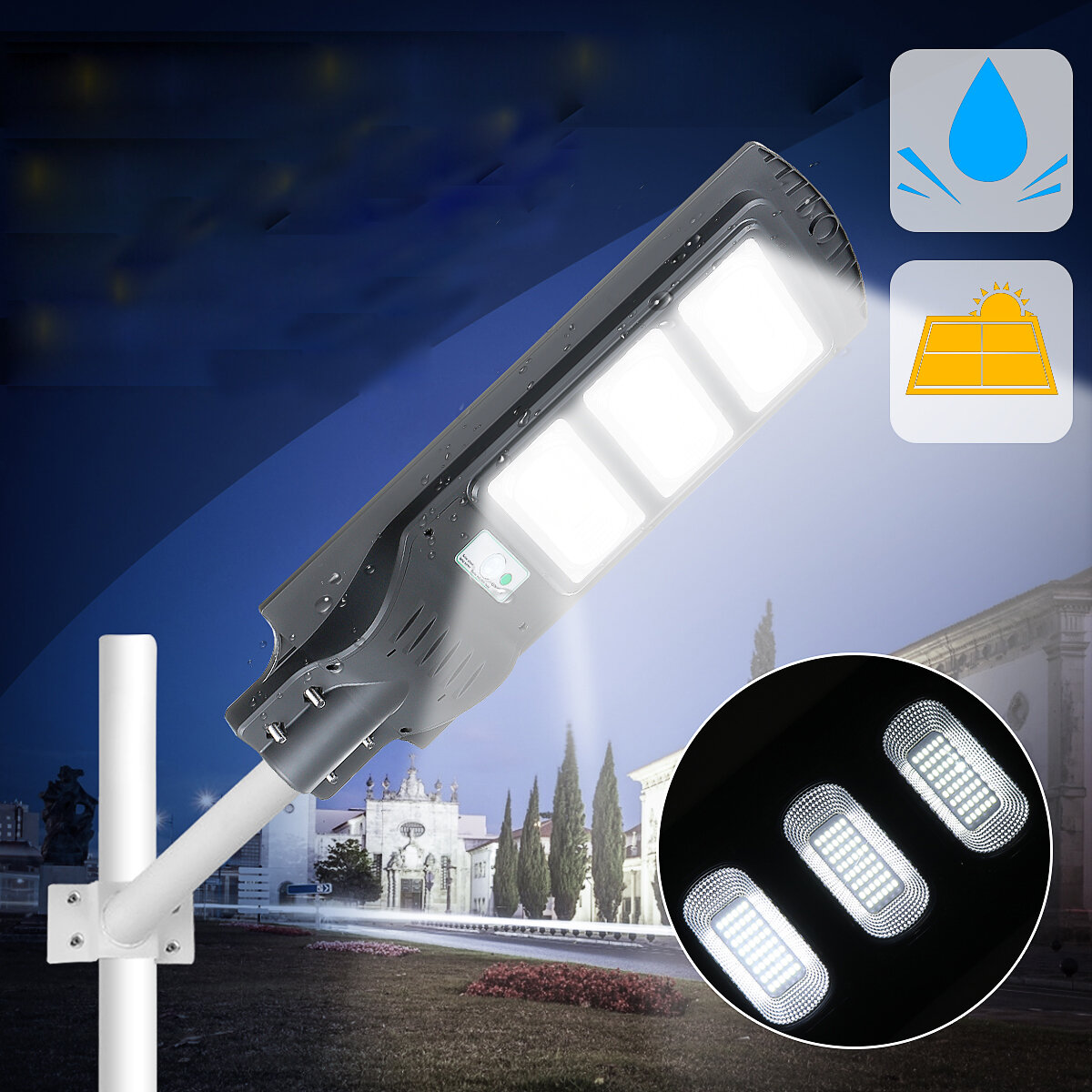 Image of 40W 80W 120W Solar Street Light PIR Motion Sensor LED Outdoor Garden P ath Wall Lamp