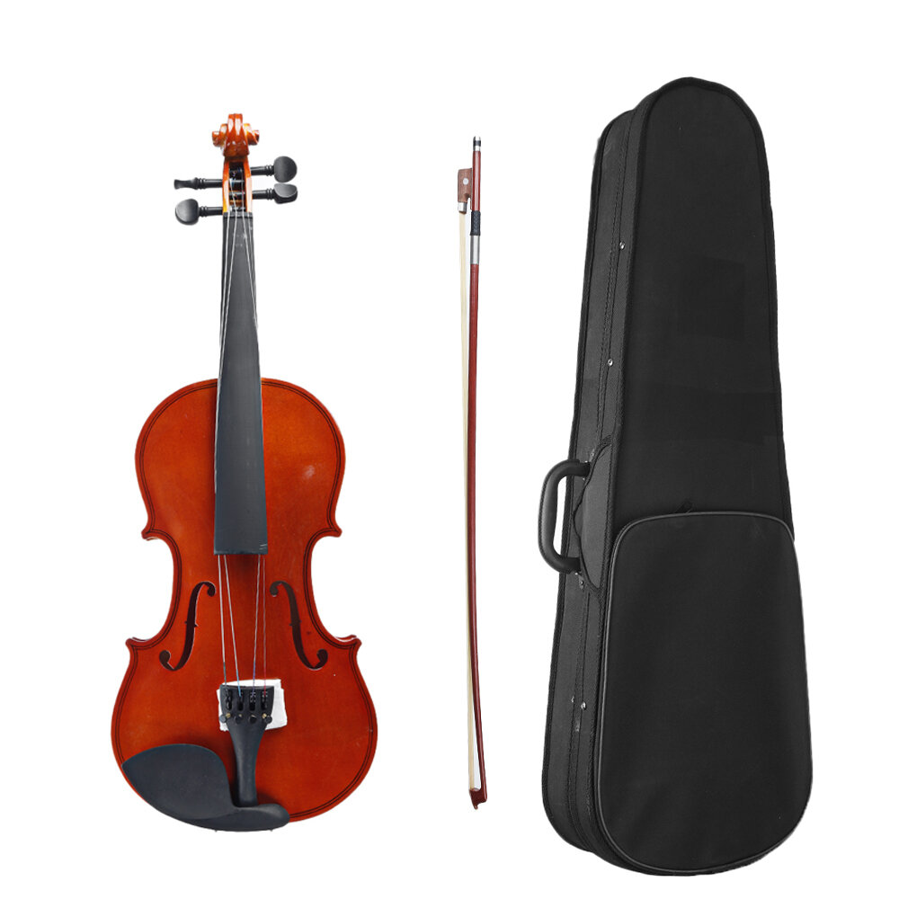Image of 4/4 Acoustic Violin with Case Bow for Violin Beginner