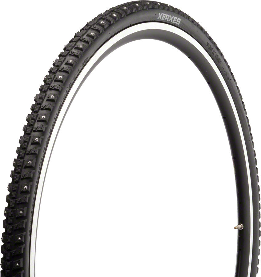 Image of 45NRTH Xerxes Tire - 700 x 30 Clincher Steel Black 33tpi 140 Carbide Steel Studs