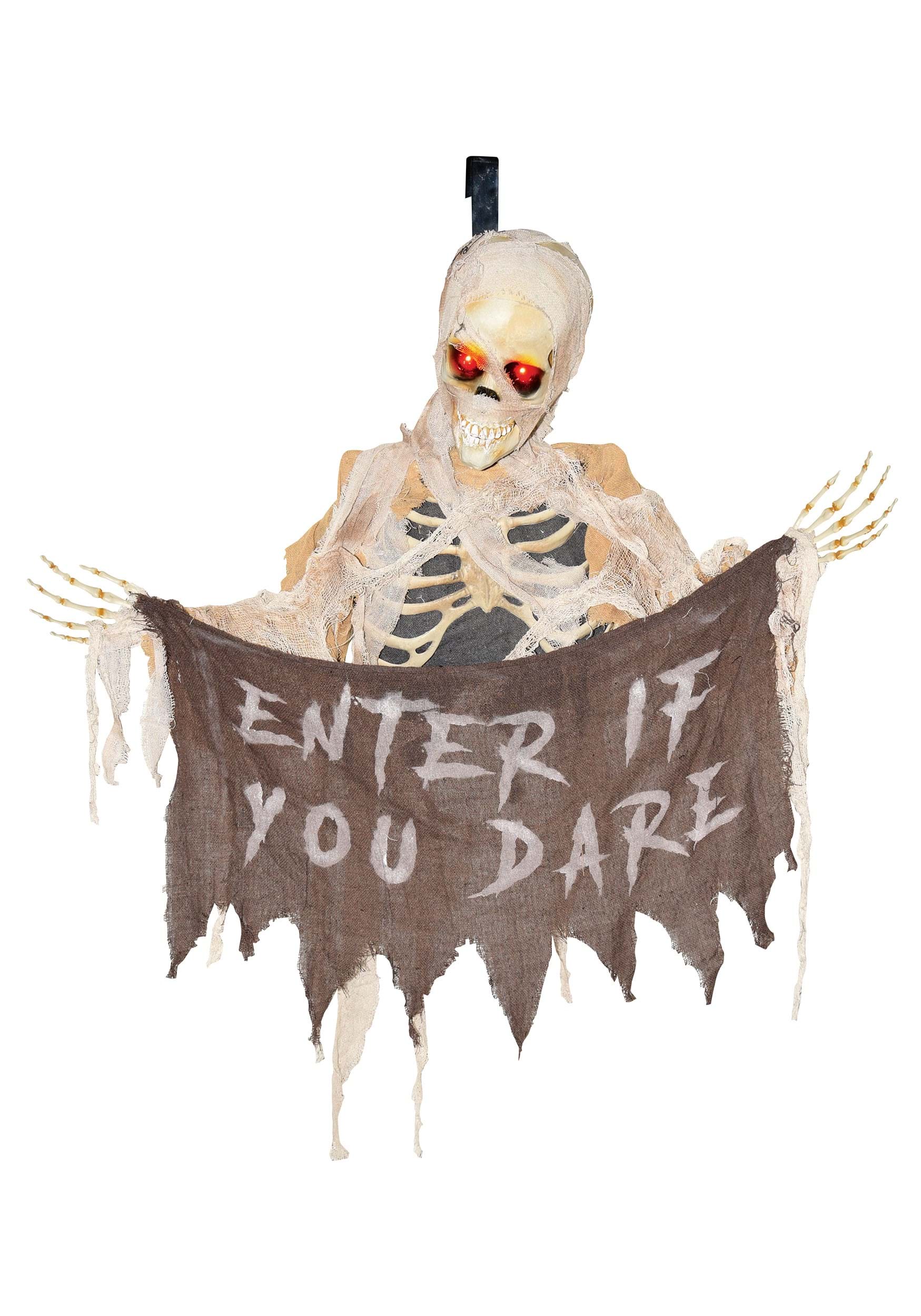 Image of 47" Hanging Mummy with Banner Halloween Prop ID SU64026-ST