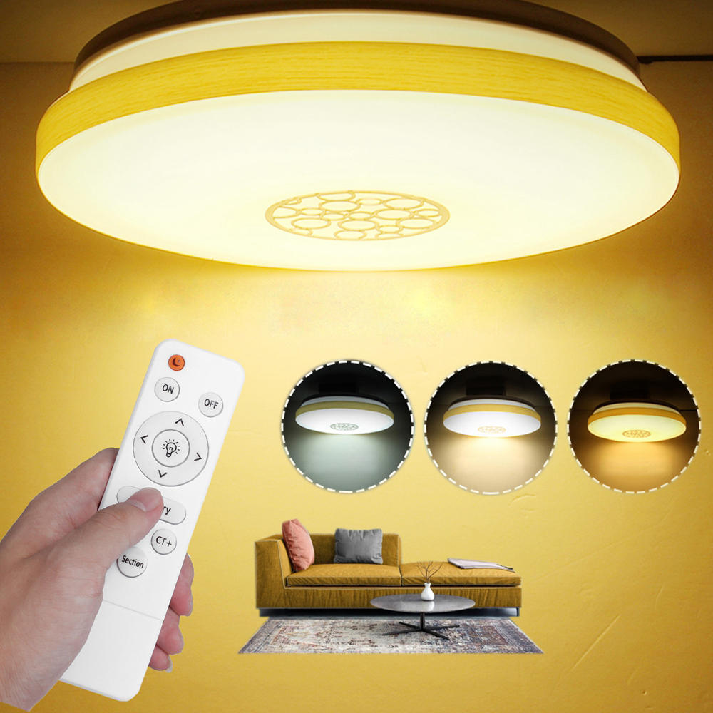 Image of 48W LED Ceiling Light Remote Control for Living Room Bedroom Kitchen AC180-260V 3 Modes
