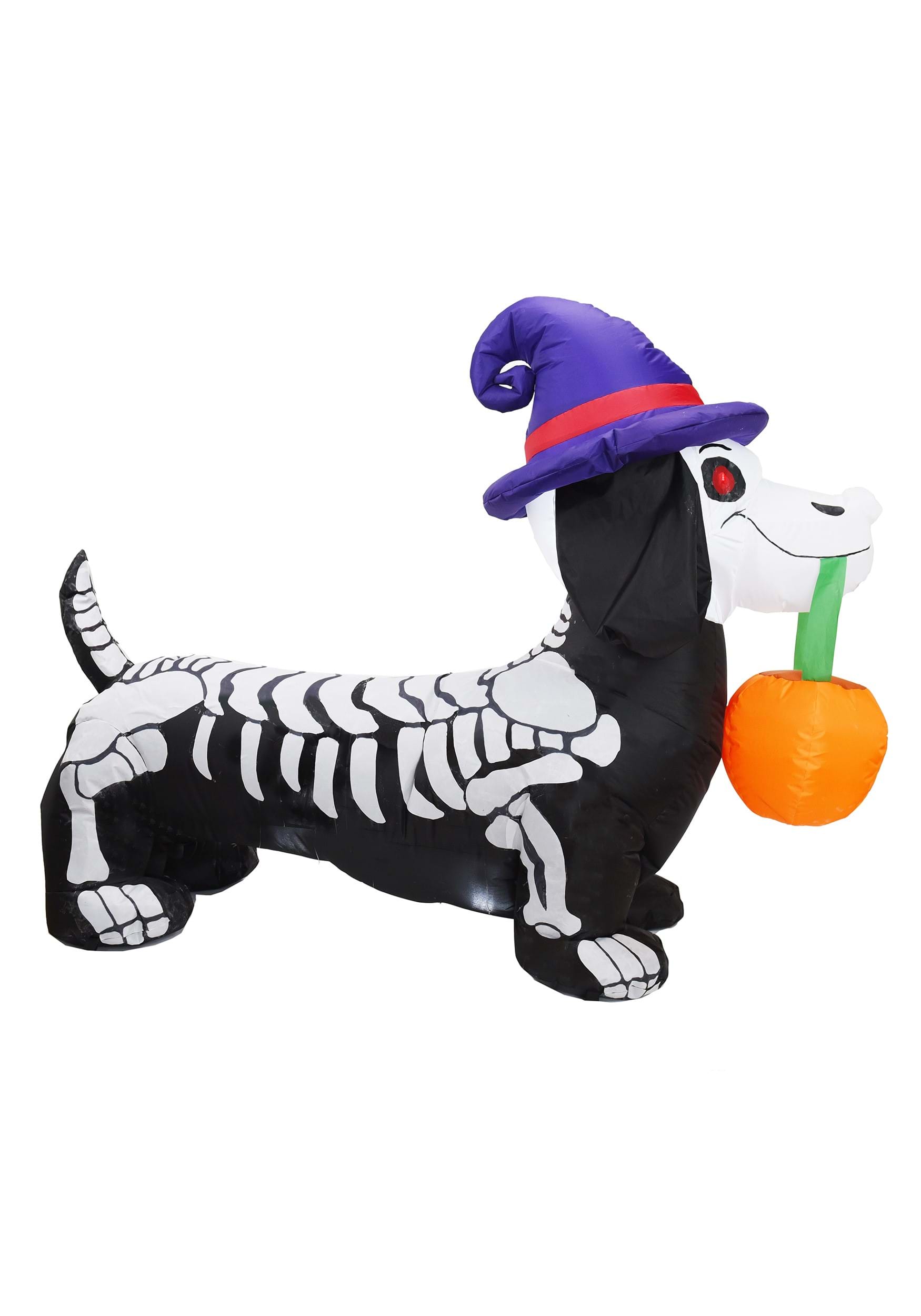 Image of 5 Foot Inflatable Wiener Dog Skeleton Halloween Decoration ID JY30137-ST