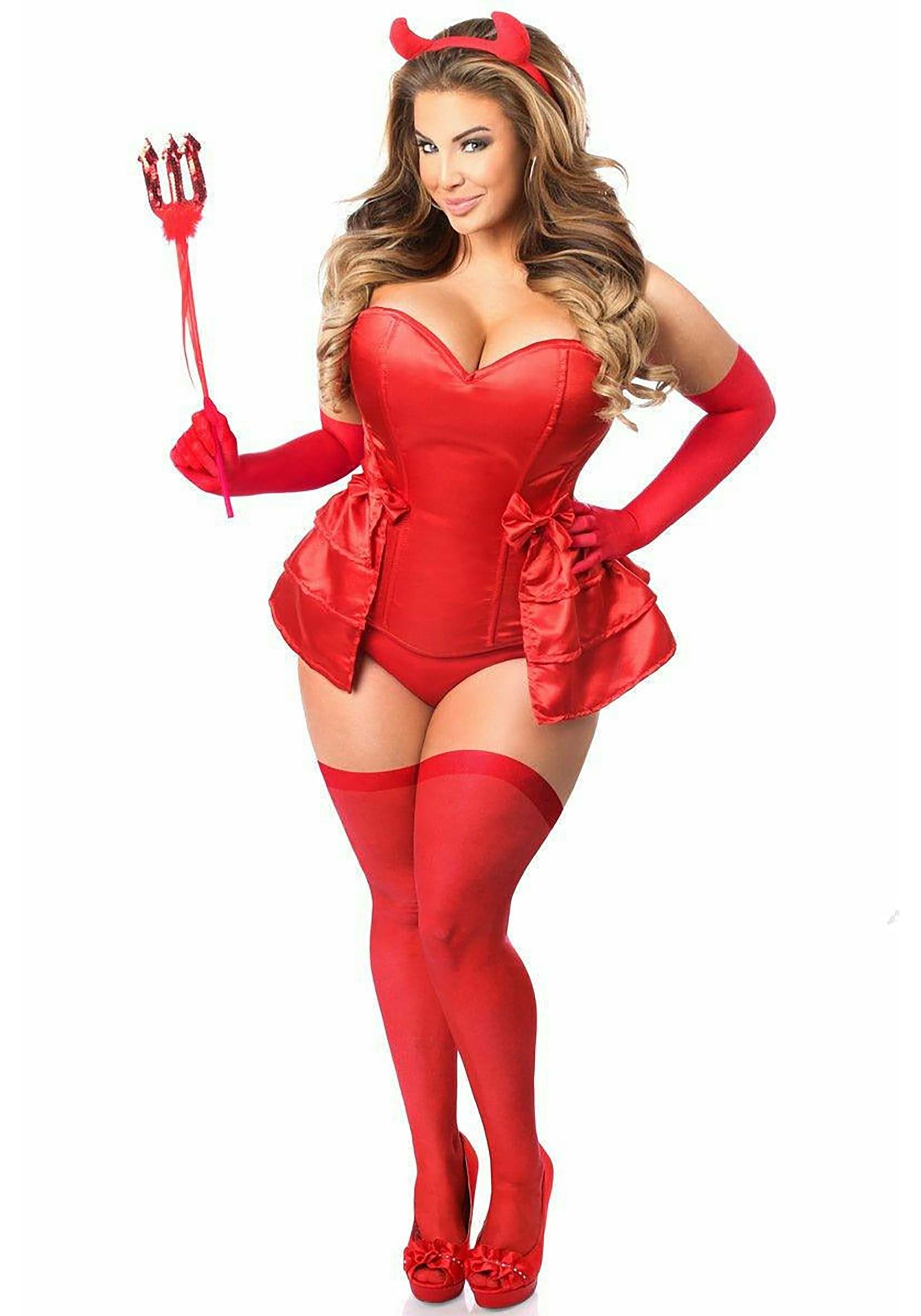 Image of 5 PC Devilicious Corset Women's Costume | Sexy Costumes for Women ID DTLV430-L