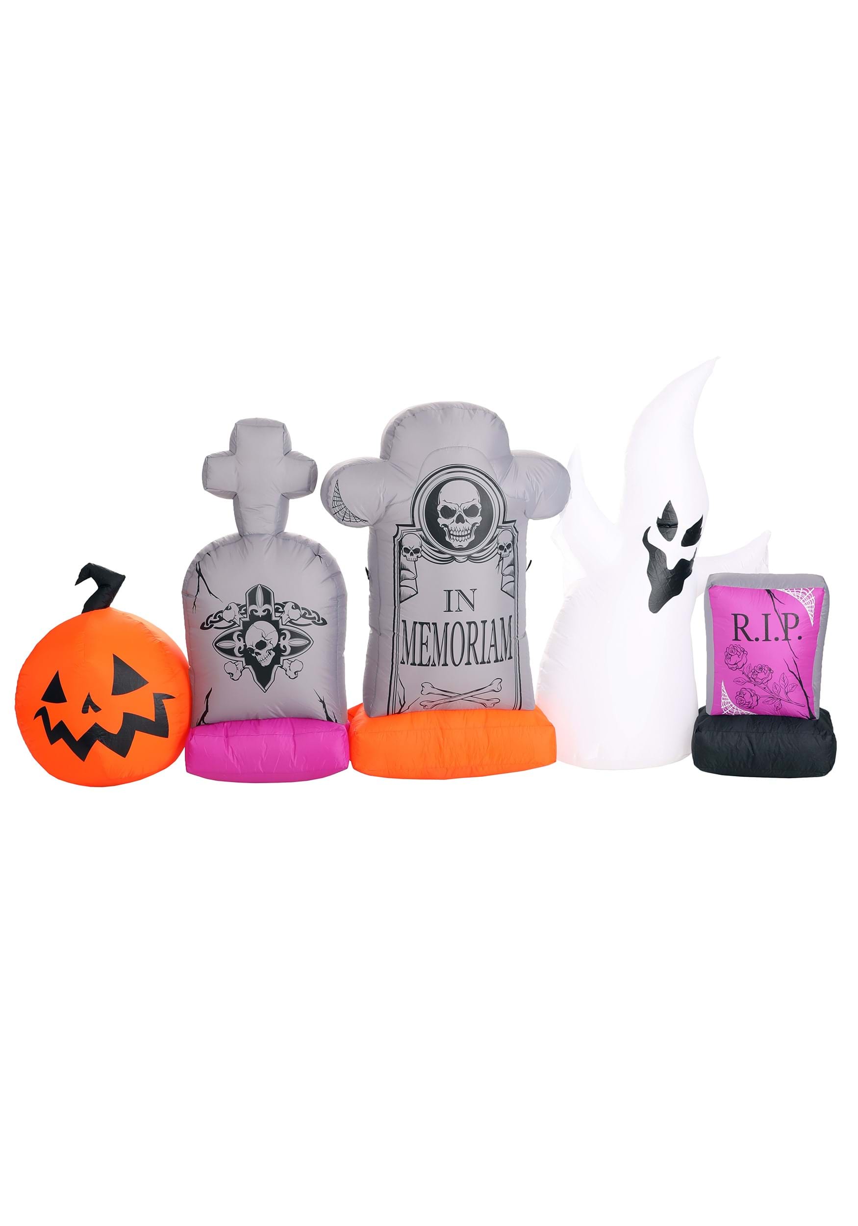 Image of 5 Piece Graveyard Inflatable Halloween Prop Set | Inflatable Decor ID FUN3273-ST