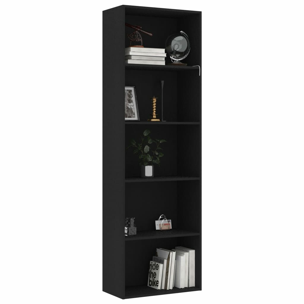Image of 5-Tier Book Cabinet Black 236"x118"x744" Chipboard