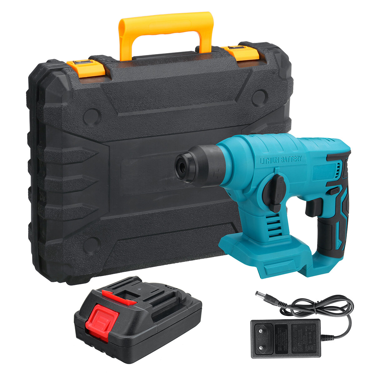 Image of 500W 10000RPM Brushless Cordless Electric Hammer Handheld Flat Drill with Battery
