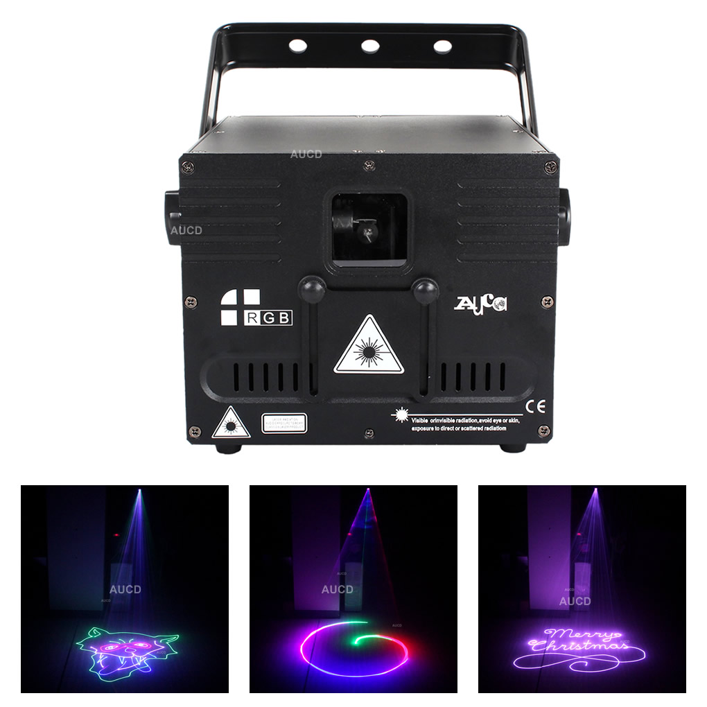 Image of 500mW LED RGB DMX SD Card Program 12CH Scan Animation Laser Lighting Discolamp Par DJ Party Disco Pro Projector Stage Light luce FB-6-SD