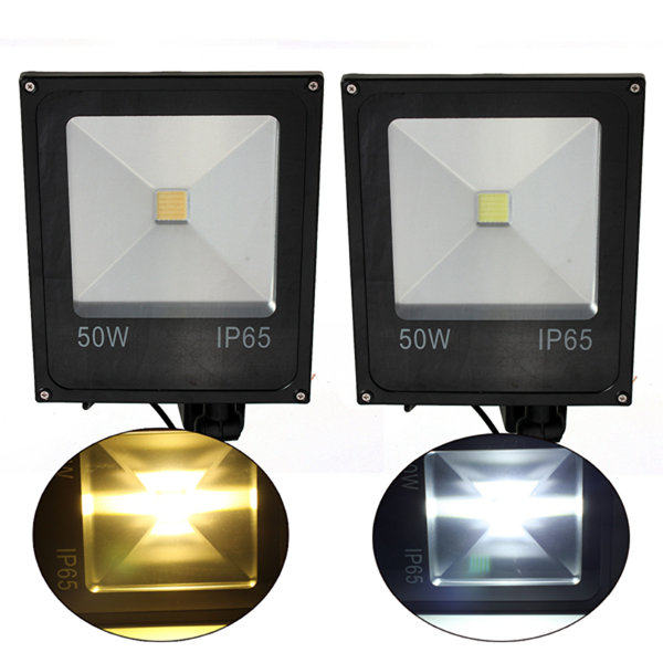 Image of 50W PIR Motion Sensor LED Flood Light IP65 Warm/Cold White Lighting
