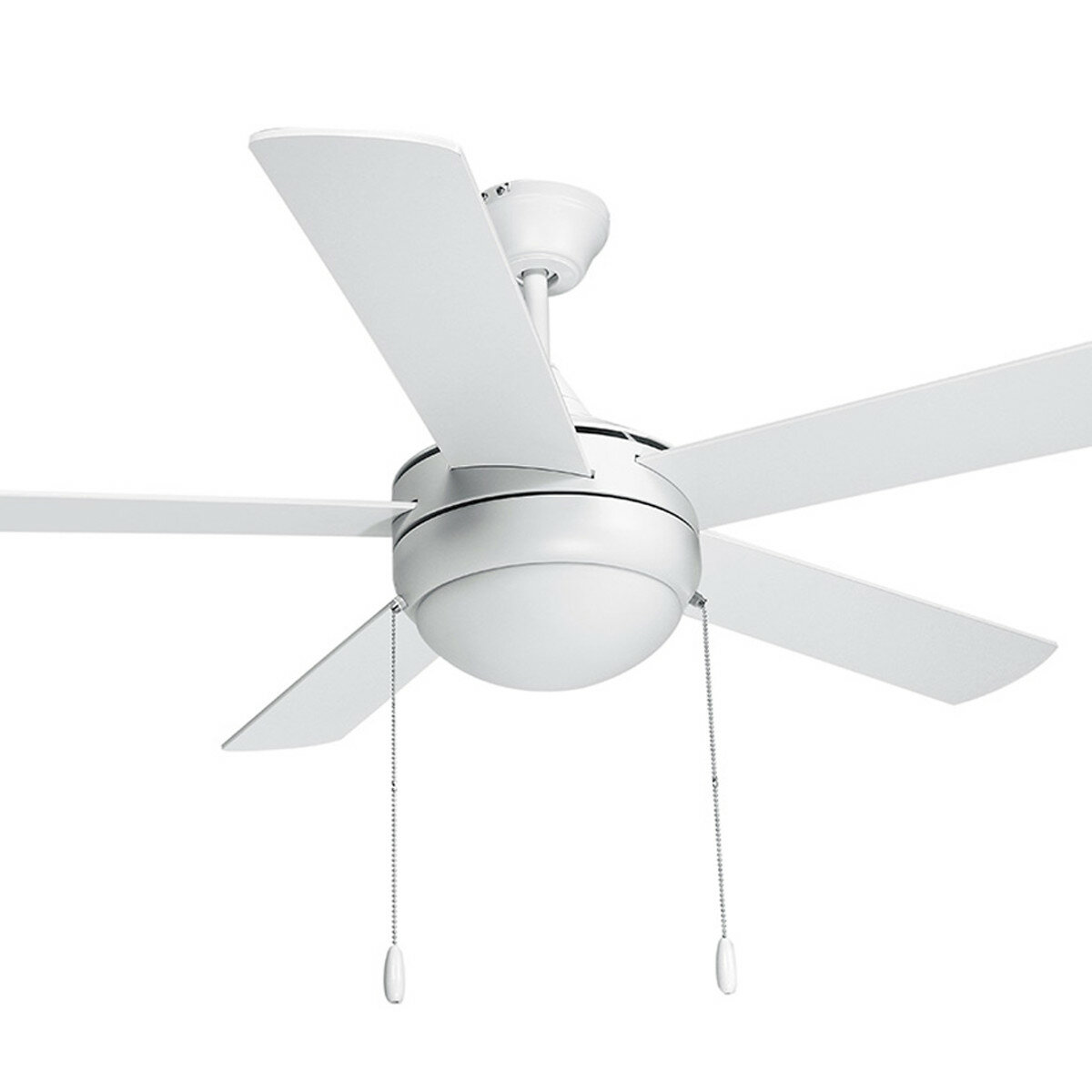Image of 52" Modern 5-Blade Ceiling Fan LED Light Kit Flush-Mount Chandelier For Bedroom Living Room Dining Room