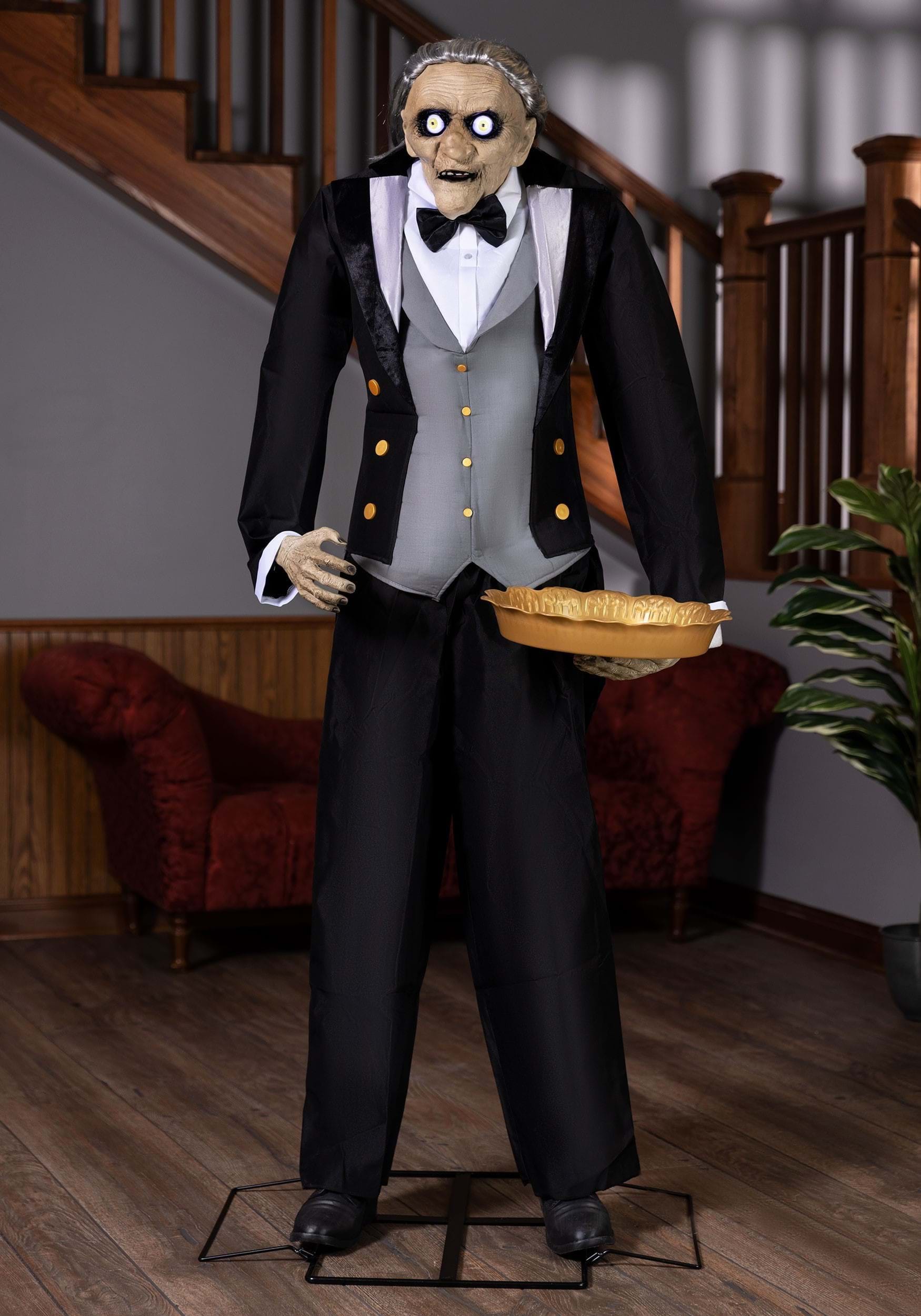 Image of 56 Foot Animatronic Evil Greeter Butler Decoration | Animated Decorations ID FUN4247-ST