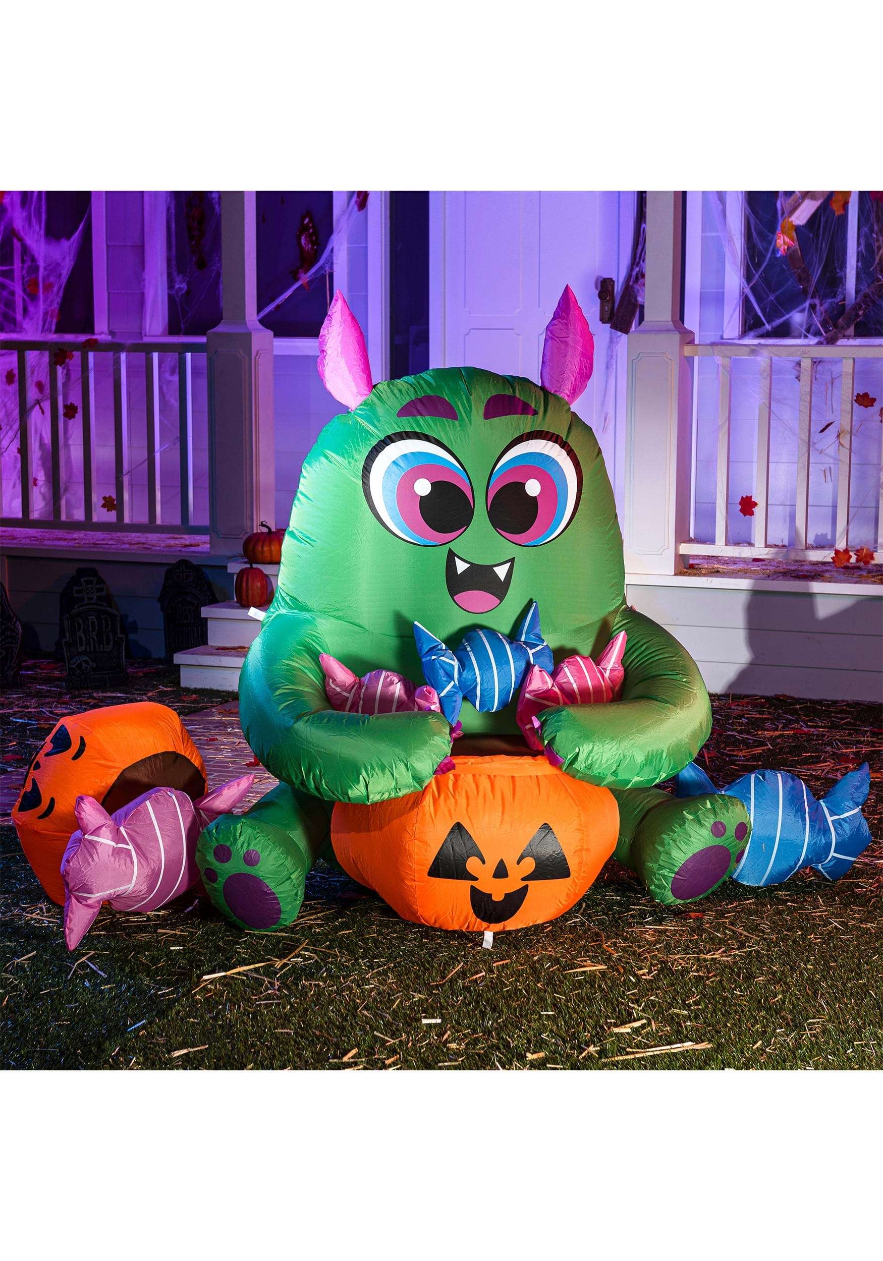 Image of 5FT Tall Inflatable Candy Monster Decoration ID JY30568-ST