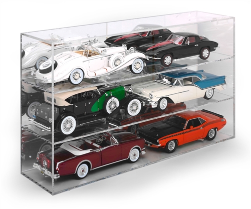 Image of 6 Car Acrylic Display Show Case for 1/18 Scale Models by Auto World