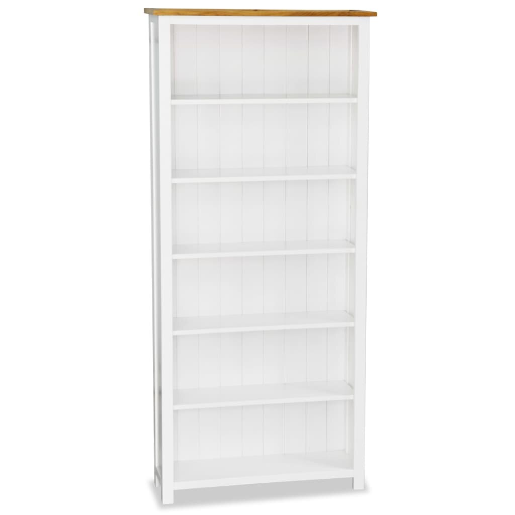 Image of 6-Tier Bookcase 315"x9"x709" Solid Oak Wood