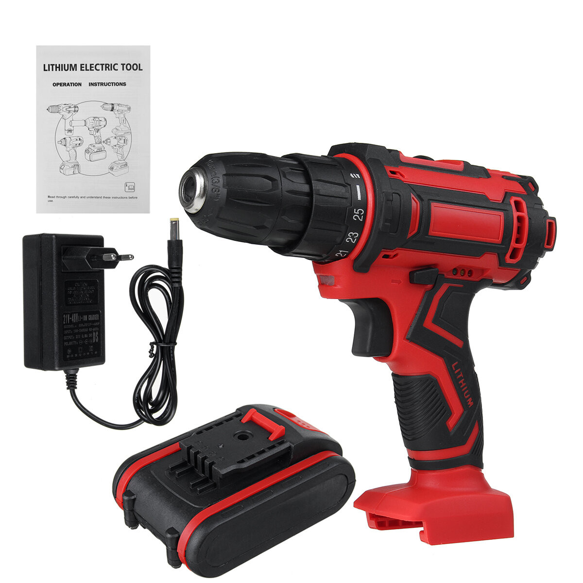 Image of 6000mAh 48V Electric Drill 3 In 1 Electric Impact Power Drill