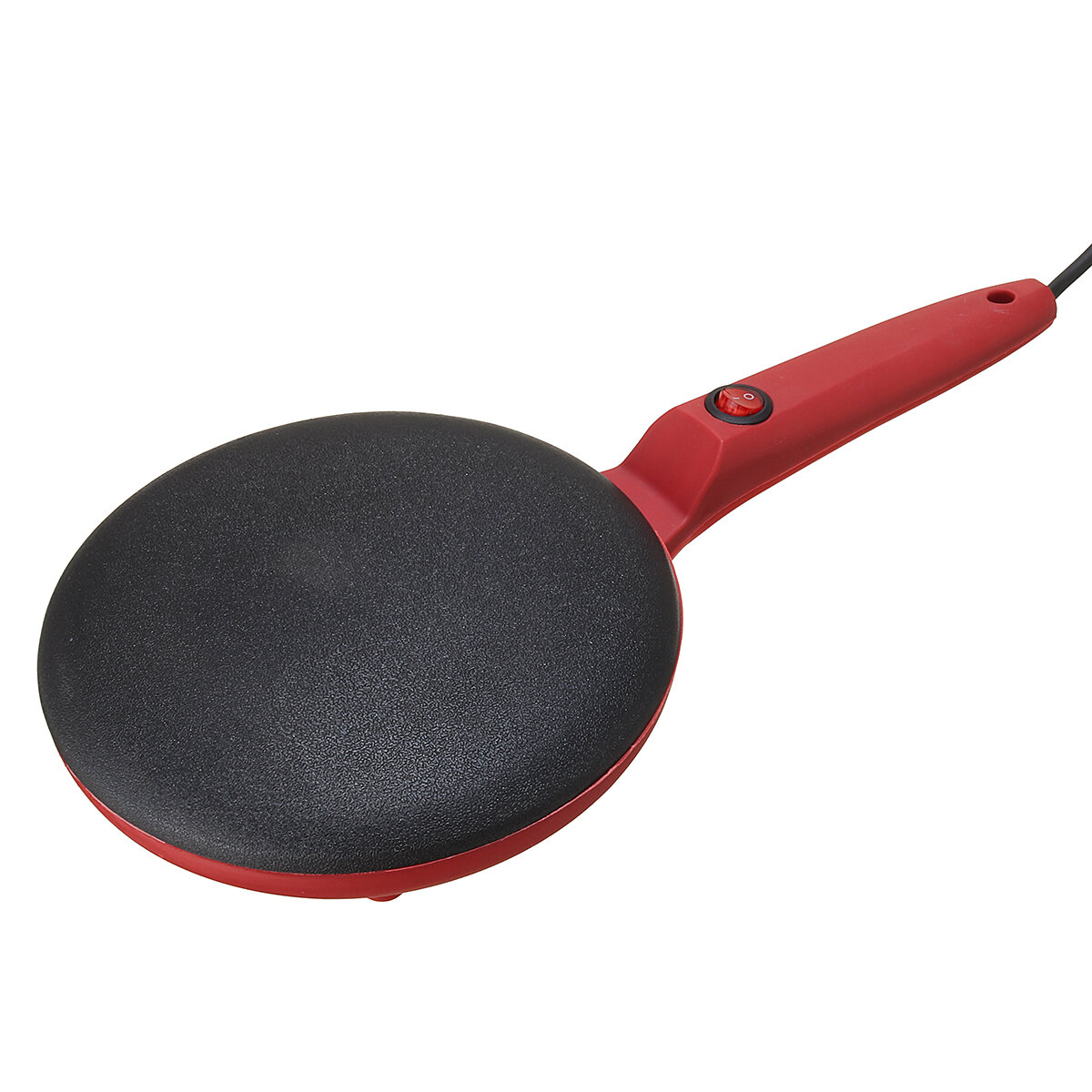 Image of 600W 220V Electric Pancake Plate Pan Crepe Maker Non Stick Cooker Baking Dessert Machine Red/Black