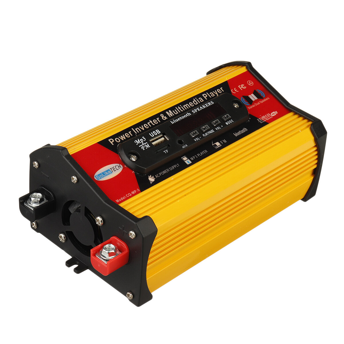 Image of 600W Car Power Inverter Modified Sine Wave Solar Inverter Power Inverter & MP3 Multimedia Player