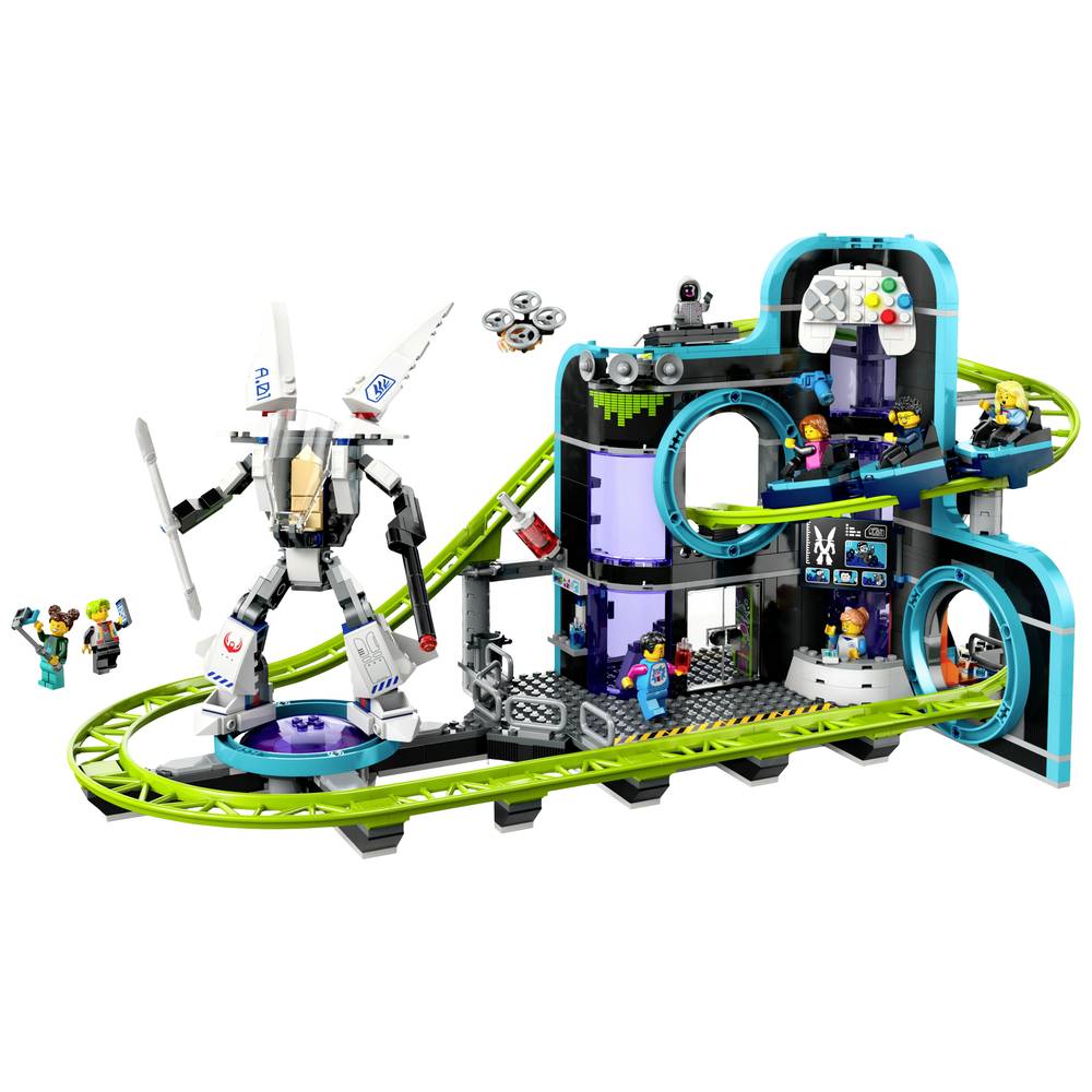 Image of 60421 LEGOÂ® CITY Roller coaster with robot mechanic