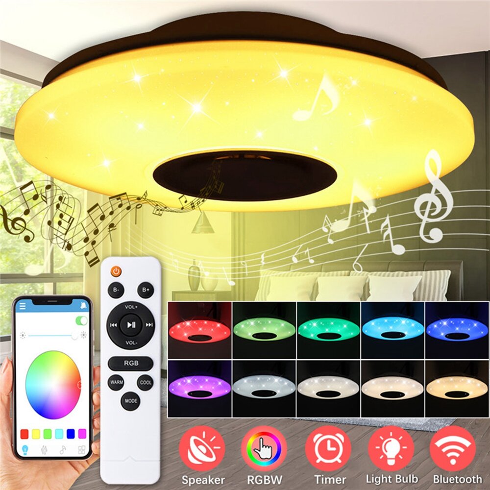 Image of 60W AC220V 102LED Starry Lampshade LED Intelligent Ceiling Lamp Bluetooth Music Smart Ceiling Light APP+Remote Control