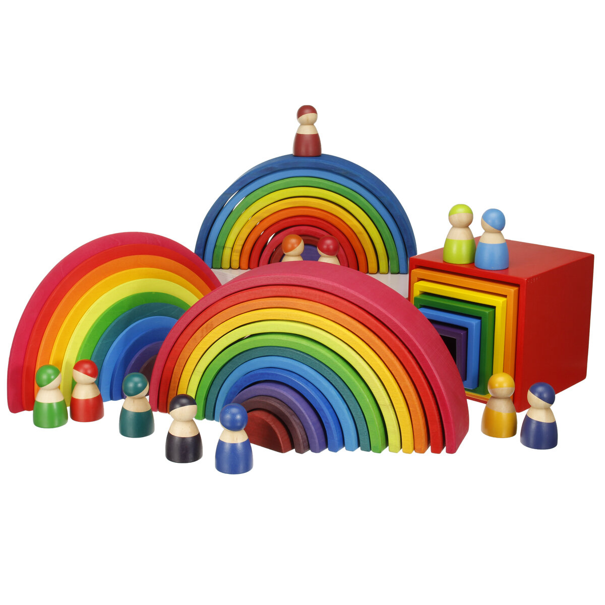 Image of 6/12PCS Colorful Wooden Baby Building Blocks Children Toy Kids Gifts Improve Creativity＆Thinking Ability