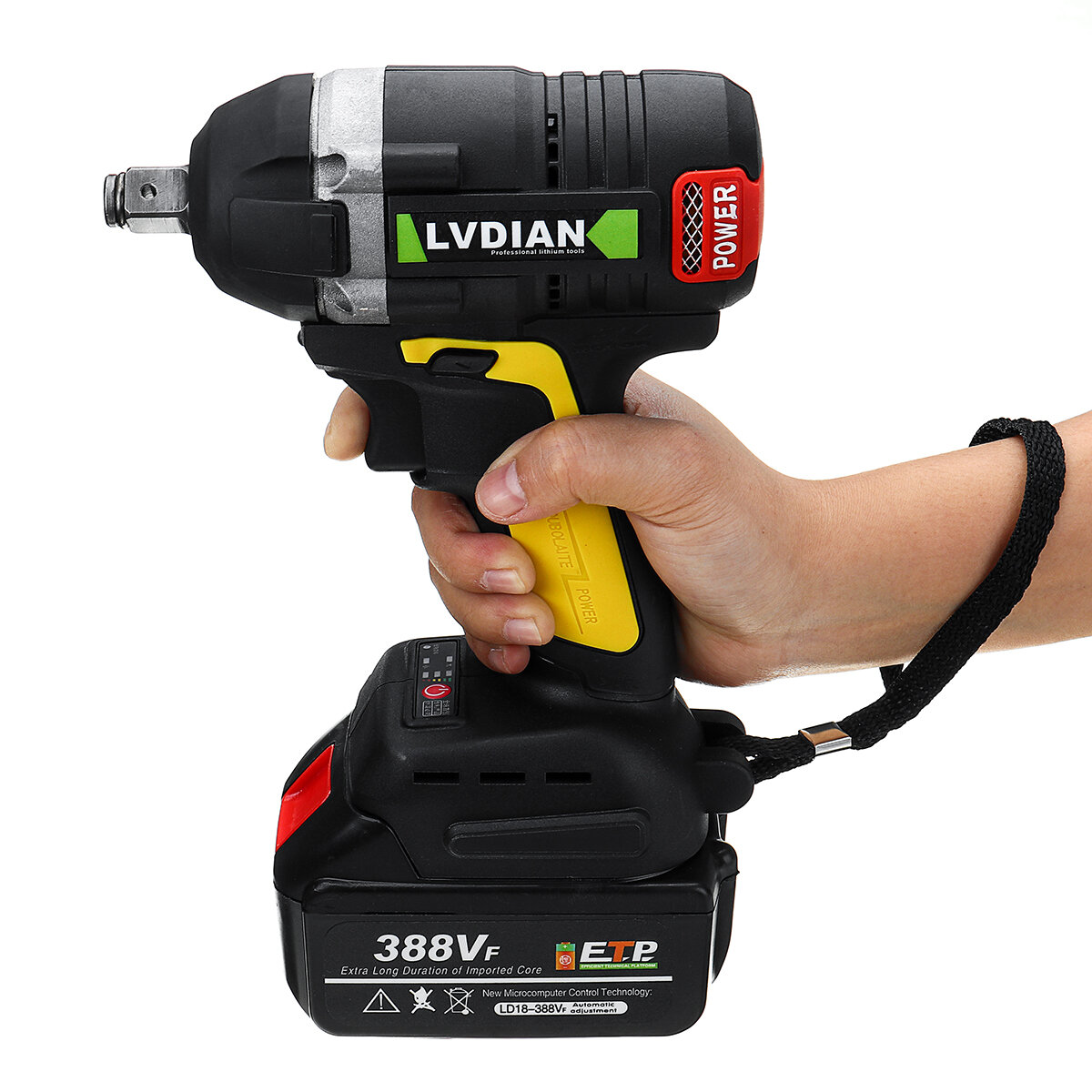 Image of 630Nm Brushless Cordless Electric Wrench 2x Li-Ion Battery
