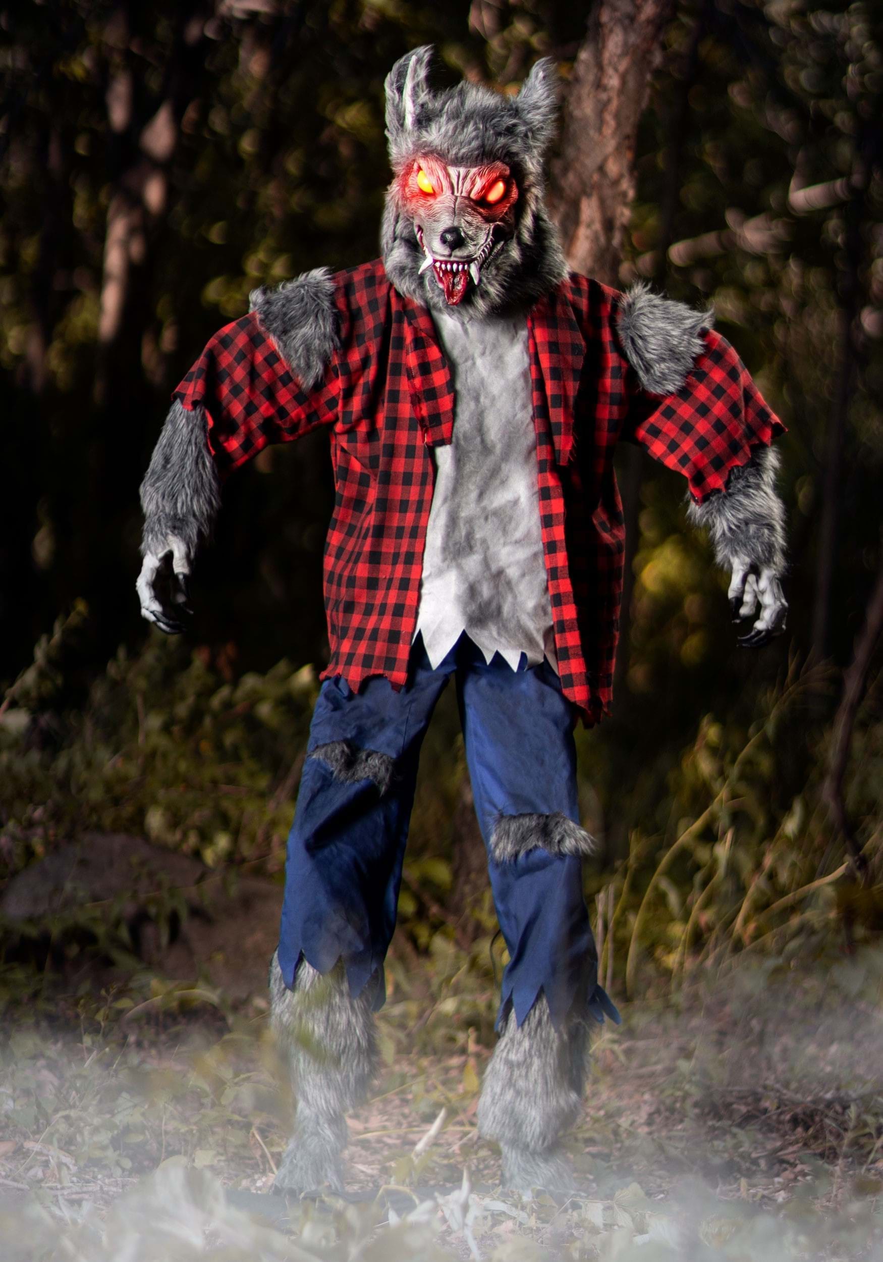 Image of 6FT Animated Classic Werewolf Halloween Prop | Werewolf Decorations ID FUN3535-ST