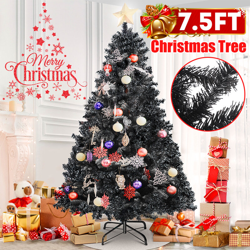 Image of 75Ft PVC Artificial Christmas Tree Stand Indoor Outdoor Holiday Xmas Decoration Gift