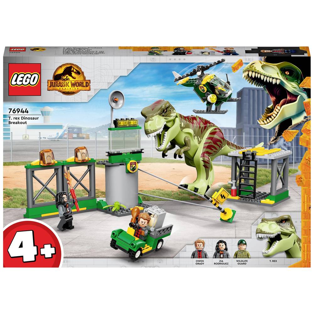 Image of 76944 LEGOÂ® JURASSIC WORLDâ¢ T Rex outbreak