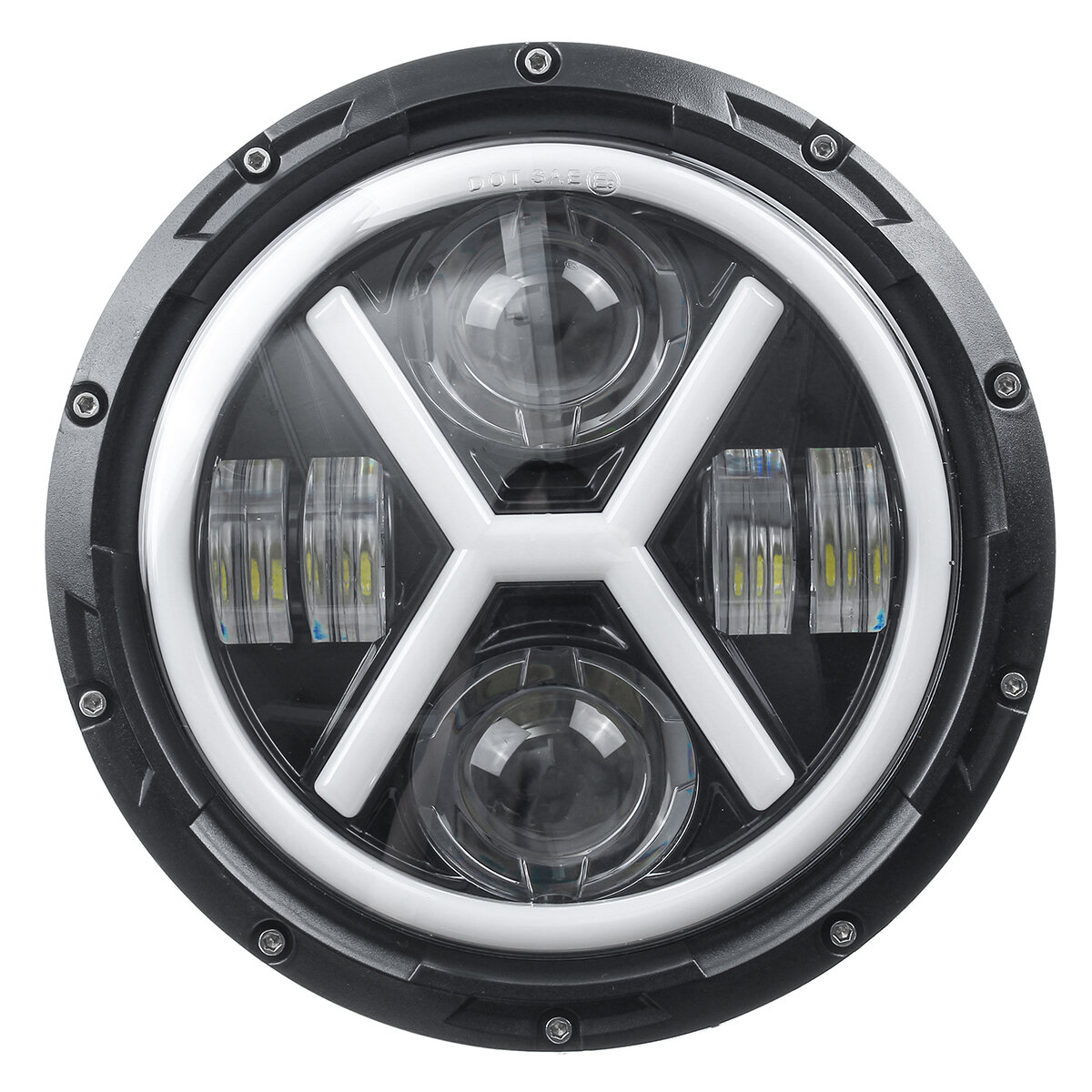 Image of 7"inch Waterproof Motorcycle Headlight Round LED Projector
