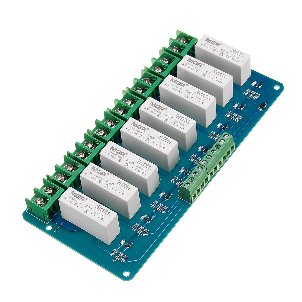 Image of 8 Channel Solid State High Power 3-5VDC 5A Relay Module Geekcreit for Arduino - products that work with official Arduino