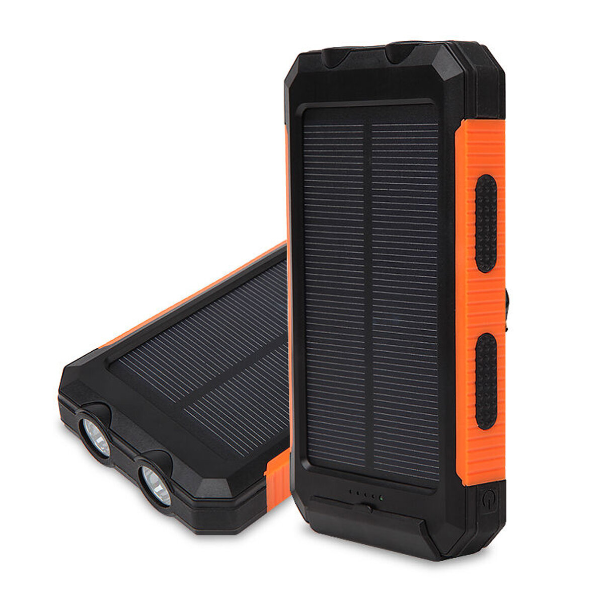 Image of 8000MAH Waterproof Solar Power Bank Solar Charger Built In Compass Dual USB Portable 2 LEDs Light