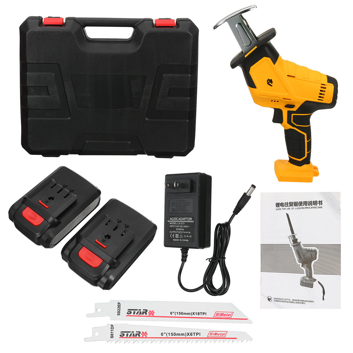 Image of 88VF Cordless Electric Reciprocating Saw Sabre Saw Jigsaw Cutting Cutter With Battery